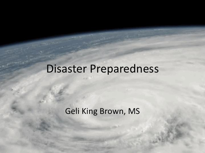 Disaster Preparedness (GELA) preview